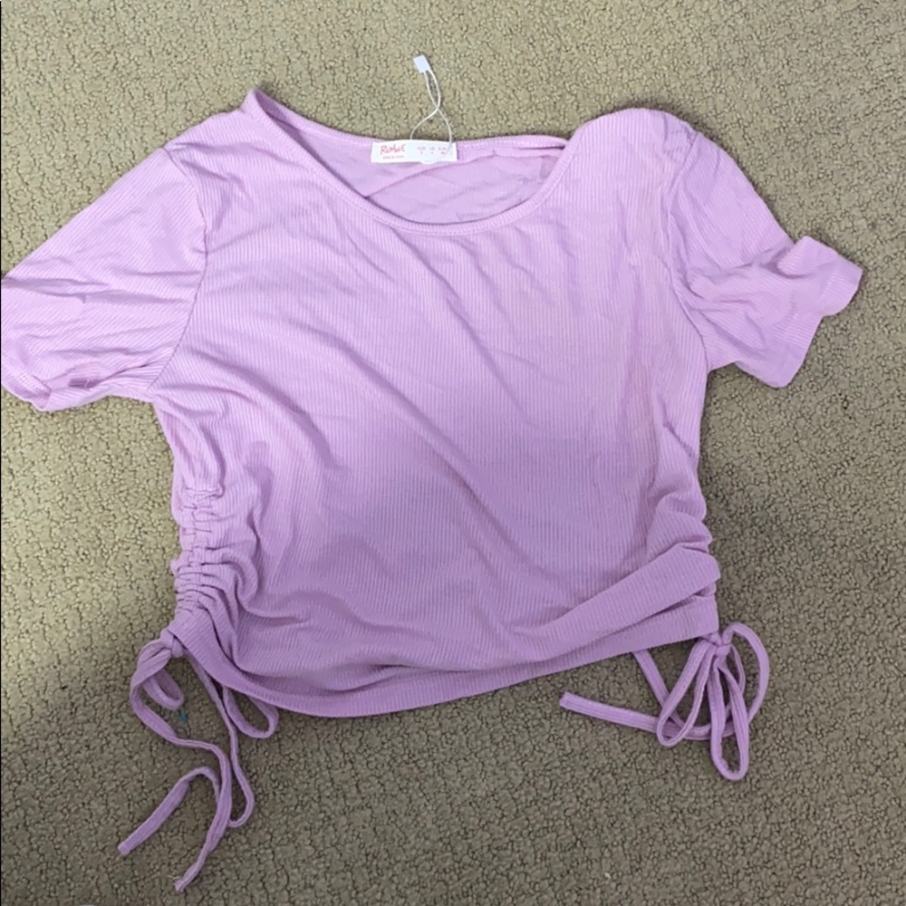 ROMWE side scrunch tee shirt